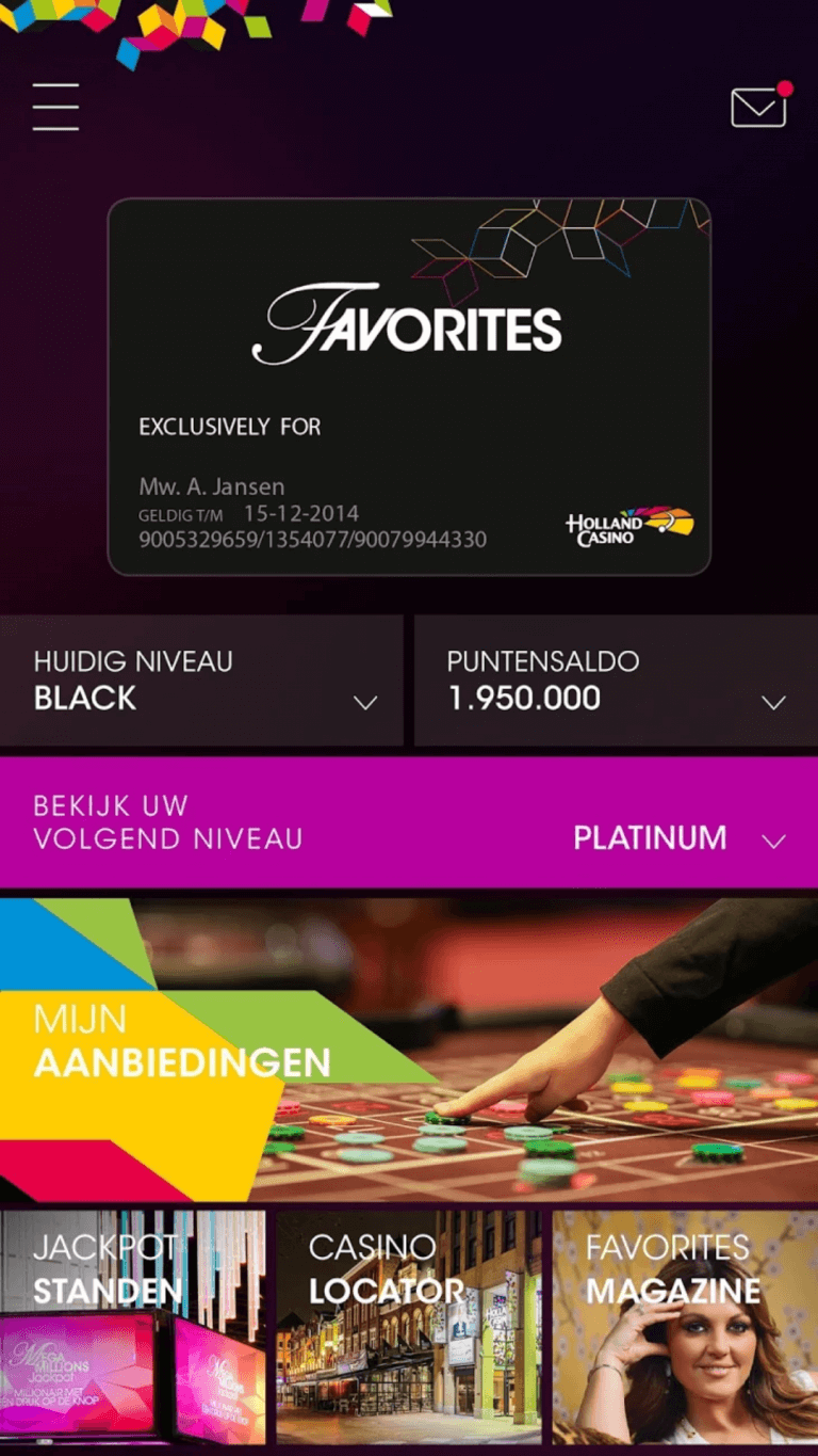 Holland Casino komt met handige nieuwe app