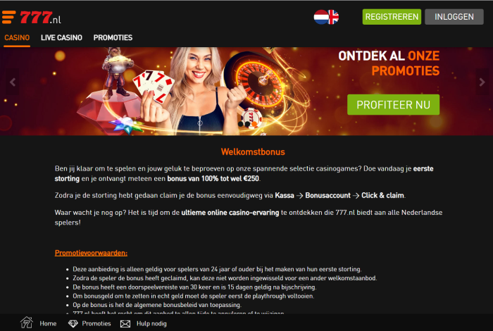 Promoties bij casino 777