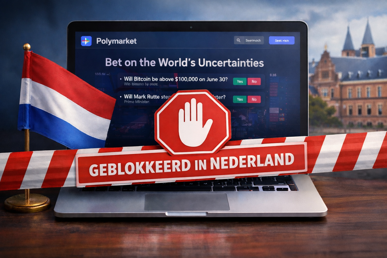 Wedden bij Polymarket niet langer mogelijk in Nederland