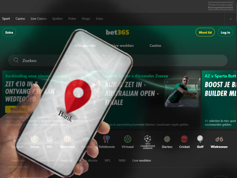 Bet365 vraagt om adres van bank bij uitbetalen, wat vul ik in?