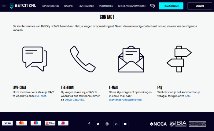 Betcity betrouwbaar en goed bereikbaar