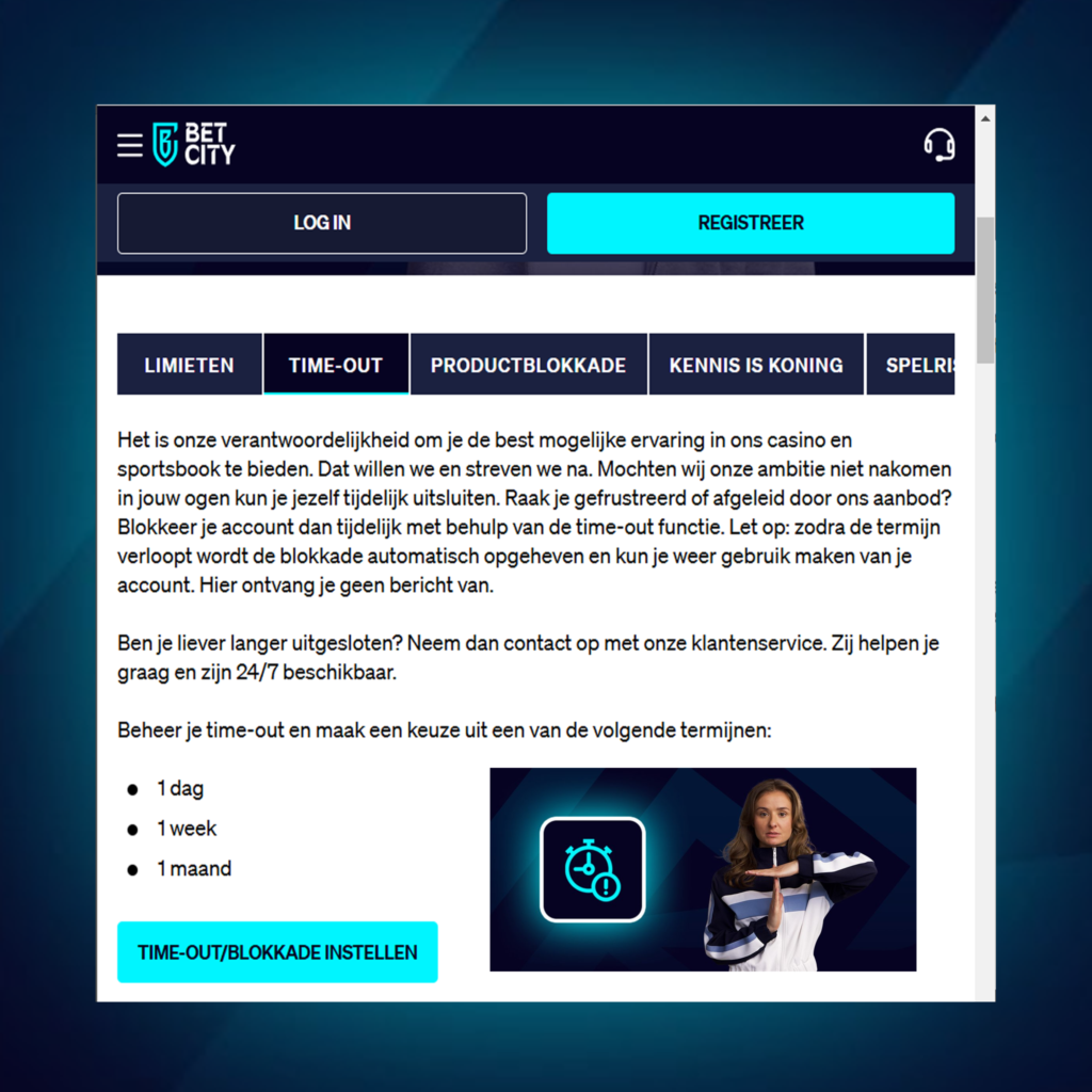 Zelfuitsluiting bij Betcity