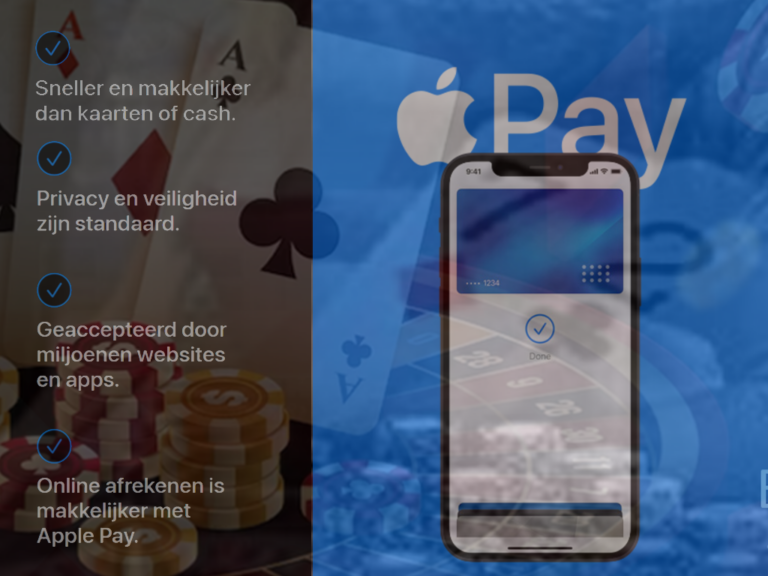 Gel storten met Apple Pay bij een casino