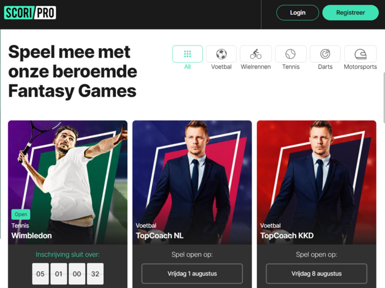 Gokken op Fantasy Games van Scori Pro