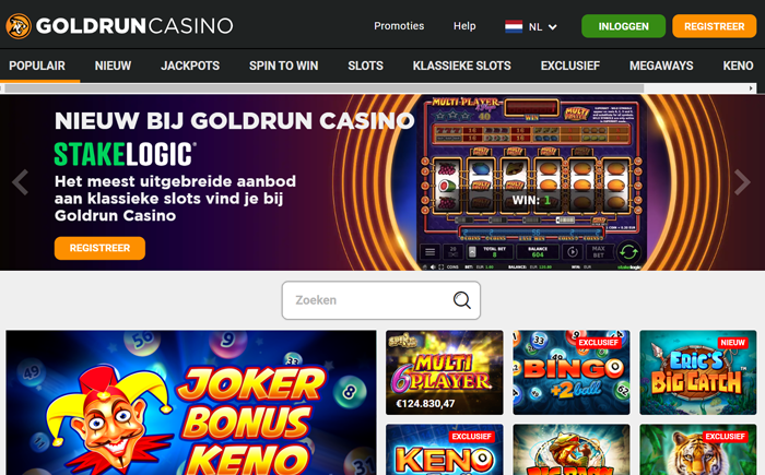 Spellen die bij online Casino Goldrun te spelen zijn