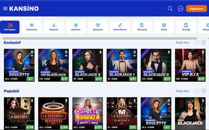 Kansino live casino