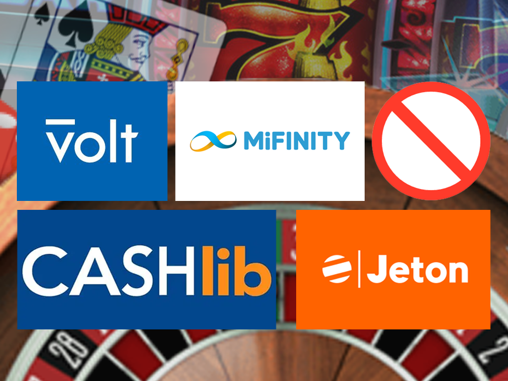 Niet gokken bij casino's met Volt, MiFinity, CASHlib of Jeton