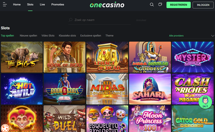 Speel de leukste spellen bij One Casino