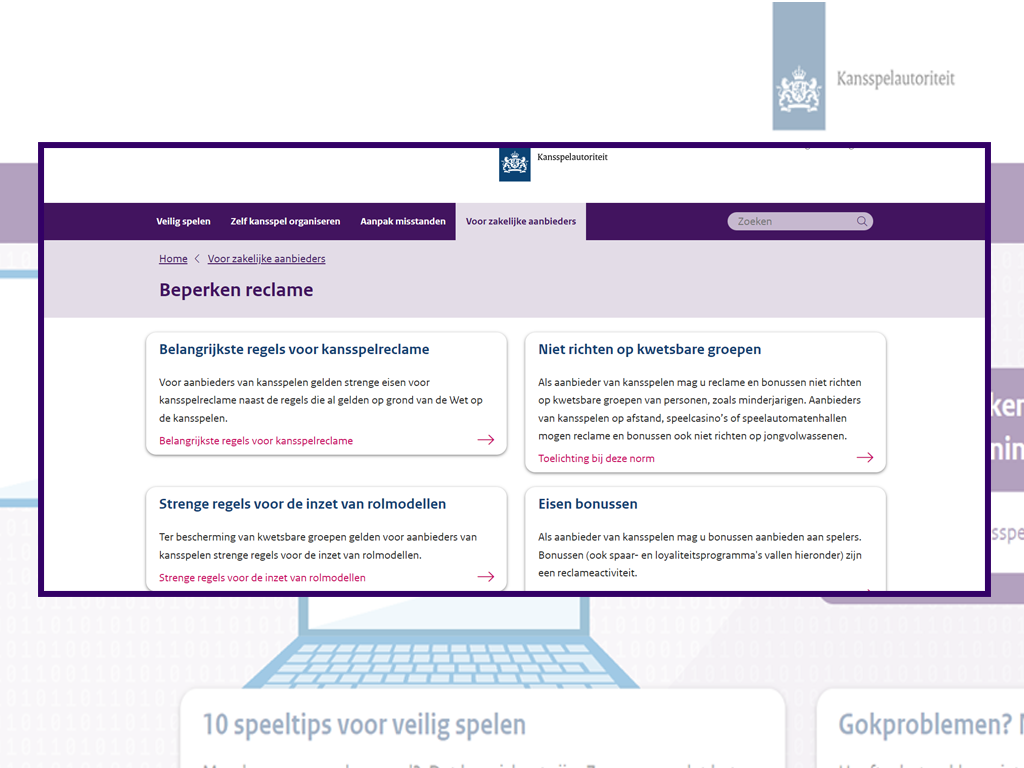 Reclame maken bij online gokken