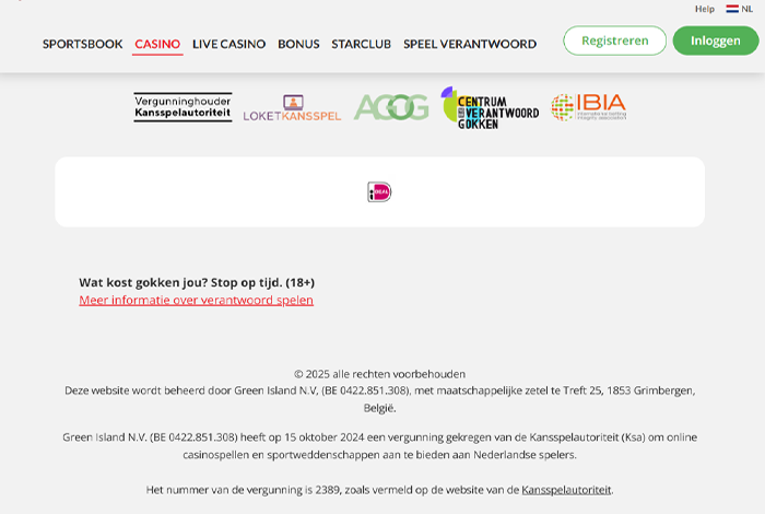 Starcasino is een legaal online casino