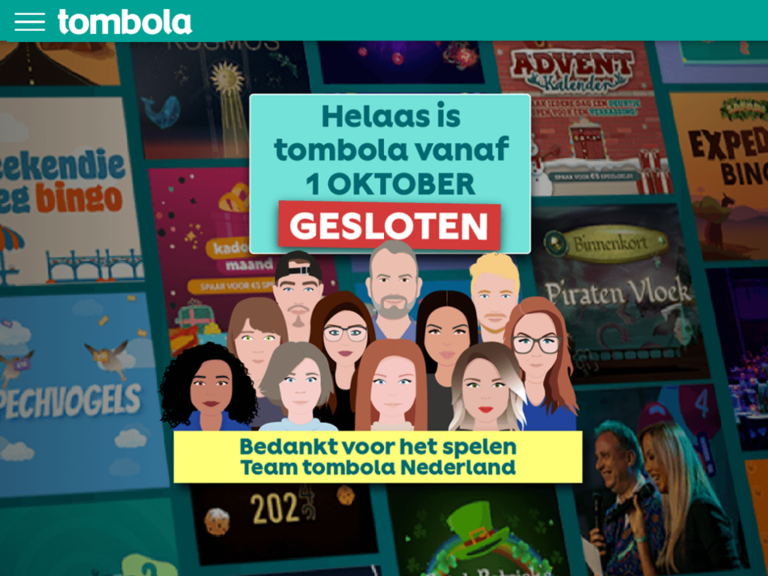 Tombola vanaf 1 oktober 2024 gesloten