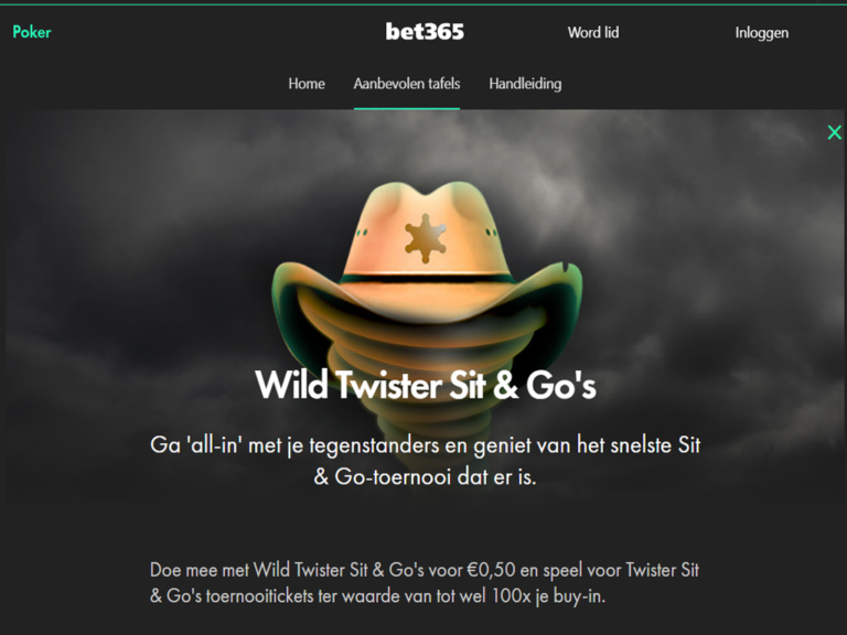 Twister Sit & Go bij Bet 365 Poker
